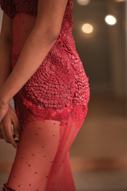 Flora Red Gown