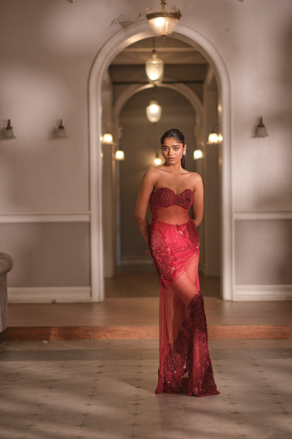 Flora Red Gown